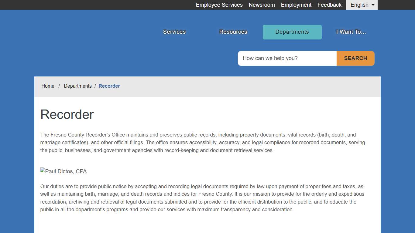 Recorder - County of Fresno